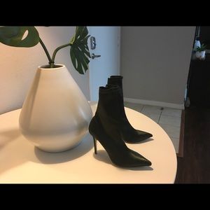 Tony Bianco “Davis” Khaki Stretch Satin Boots